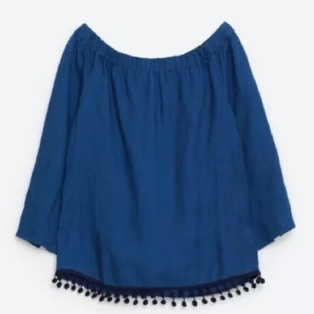 Zara Off-The-Shoulder Linen Top